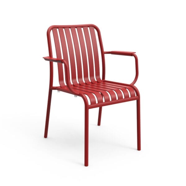 Brighton Arm Chair by Zaneti in Matte Red