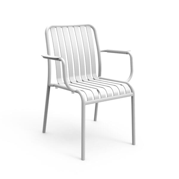 Brighton Arm Chair by Zaneti in White