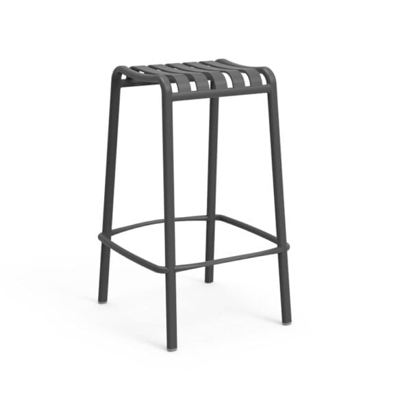 Brighton Backless Stool by Zaneti in Anthracite