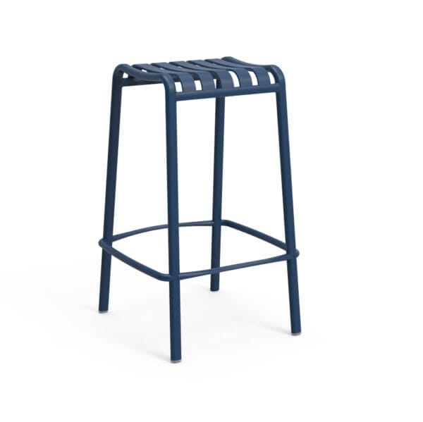 Brighton Backless Stool by Zaneti in Azure Blue