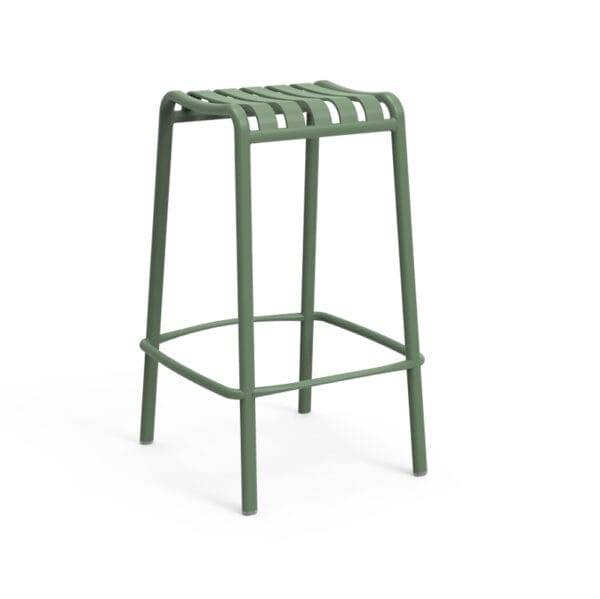 Brighton Backless Stool by Zaneti in Reseda Green