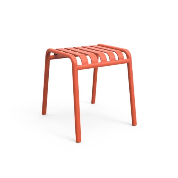 Brighton Low Stool by Zaneti in Chilli Orange