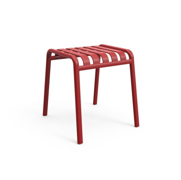 Brighton Low Stool by Zaneti in Matte Red