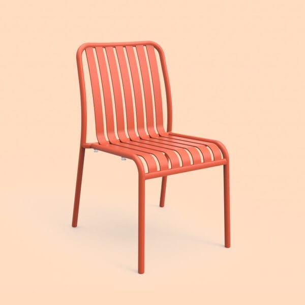 Brighton Side Chair by Zaneti in Chilli Orange