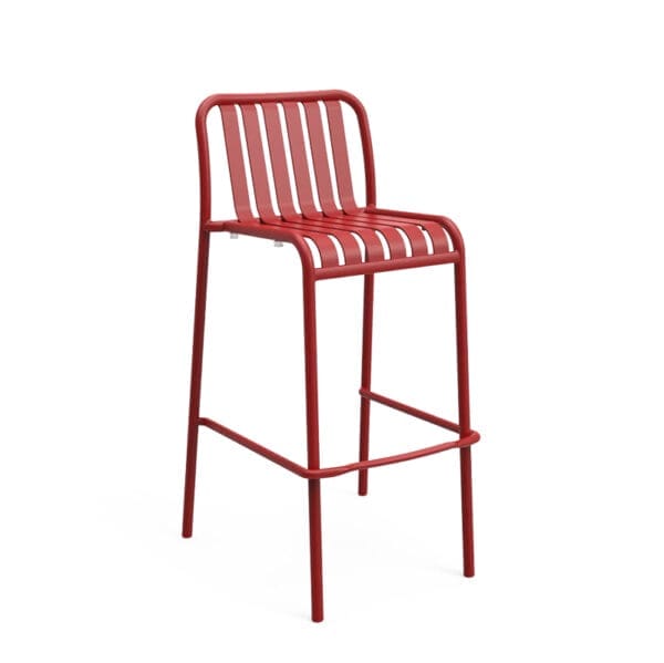 Brighton Bar Stool by Zaneti in Matte Red