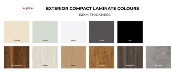 Exterior Compact Laminate Colours