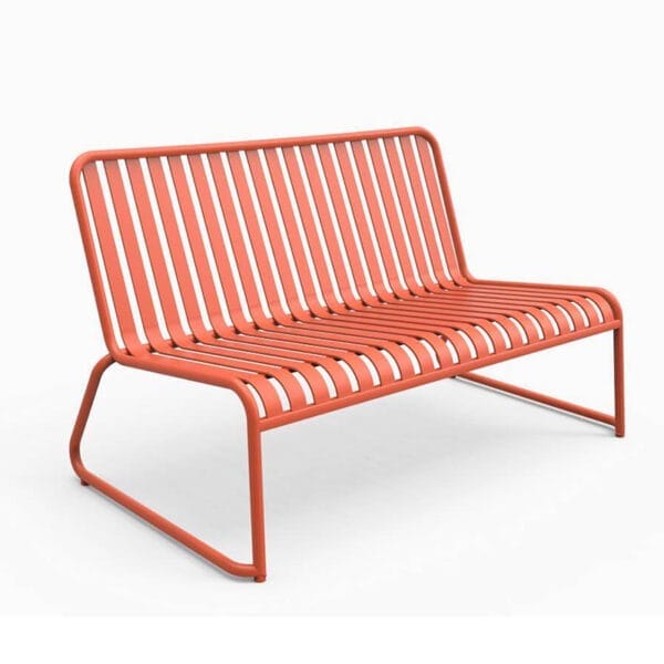 Brighton 2-Seater Lounger in Chilli Orange