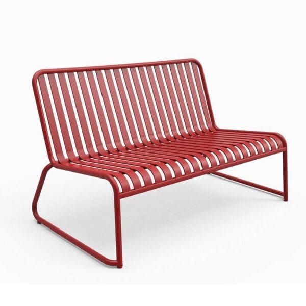 Brighton 2-Seater Lounger in Matte Red