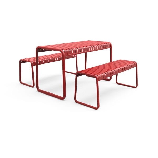 Brighton Bench Set in Matte Red