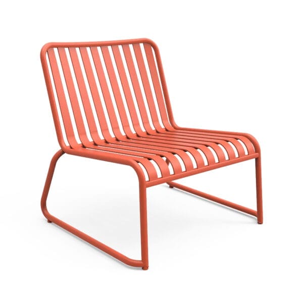 Brighton Single Lounger in Chilli Orange