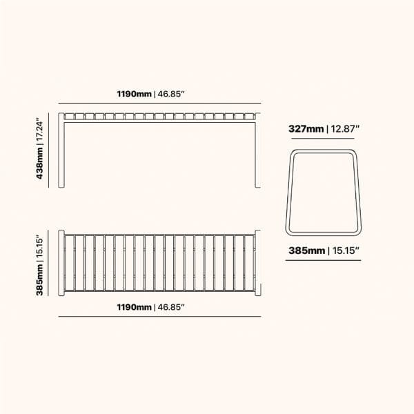 Brighton Bench Seat Dimensions